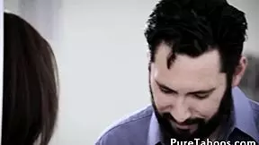 Wow, this amazing stepteen 18+ gets bent over for deep anal drilling