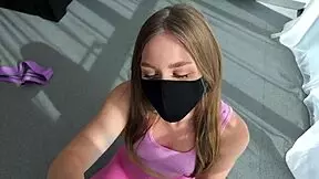 Workout Turns Into Cum-Filled Pussy As He Jerks Off On Me During Sports, Tearing My Leggings