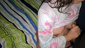 my pregnant single stepsister so horny, lettin’ me cum on her belly