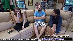 I felt so relaxed with Dr. Tampa during gynecology exam with Mira Monroe. Her small 18+ tits and glasses made it special.