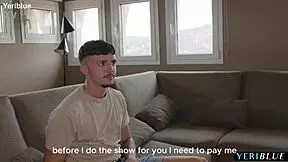 latina dancer rips clothes for hard sex creampie payment