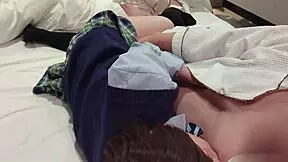 Schoolgirl Straddles Dick In Uniform, Creampied!