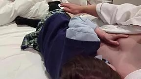 Schoolgirl Straddles Dick In Uniform, Creampied!