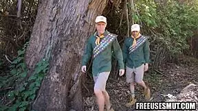 hey, wanna freeuse this stuck teen in the woods?