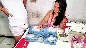 unfaithful seamstress fucks client during clothes fitting session