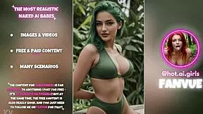 just some hot ai-generated babes rocking lingerie in this photo set.