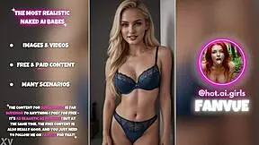 just some hot ai-generated babes rocking lingerie in this photo set.