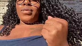 jerk off to this young black latina teen moaning while rubbing her creamy pussy at home