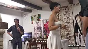 three mature ladies and a babe, wanna join our wild group sex orgy tonight?