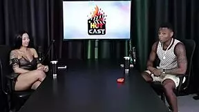 measuring hot brunette's ass in sheer red lingerie!