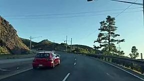 Blonde pornstar in leather thong takes monster cock at beach party