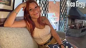 first casting with busty redhead teen from brazil pov