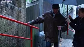 Why let an old man destroy this teen's tight ass?