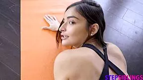 Stepsiblings caught with ripped yoga pants