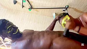 quick shower encounter with muscular bodybuilder
