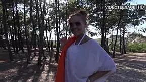 lovely 18 year old tania showing off nude at the beach