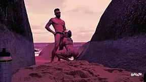 Meia-Irma De Férias Leva A Praia Para Chupar Meu Pau E Receber Creampie Facial