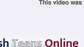 eighteen year old ellie shou, the girl next door, fucks herself in her uniform at the party