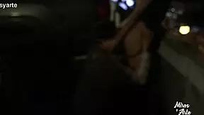 Miroslava lets stranger lick her pussy in parking lot