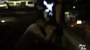 Miroslava lets stranger lick her pussy in parking lot