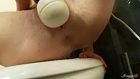 Pigtailed teen Valentina E hits wild orgasm with huge vibrator 😍