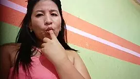 Morena gets so horny she masturbates her tight pussy for you