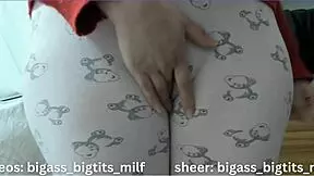 In her pajamas, this mature Latina milf rubs herself solo. Her big tits and wet curves tell a steamy story.