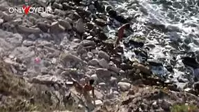 Horny Beach Chick Stranger Fuck