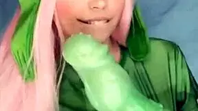 Cute teen lesbians engage in anal assfucking.