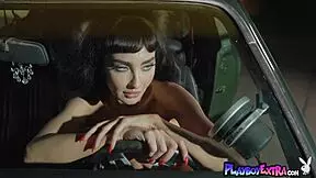 Skinny Tall Milf Scarlett Kapella Strips Naked on the Hood!