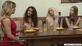 busty milf and hot teacher share wet kisses