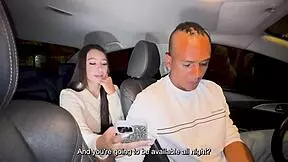 uber driver fucks my tight wet pink pussy with big bbc cum in mouth