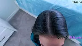 Stepmom asks for her milk after I got mine in POV action.