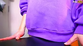 young russian milf, wanna see me rub on this table till i cum?