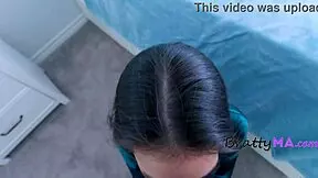 Stepmom asks for her milk after I got mine in POV action.