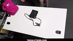 cute petite blonde teen shoplifter gets strip searched by justin magnum in teenlifters