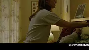 Alexandra Daddario Strips Naked for Bondage Scene on Sofa in True Detective