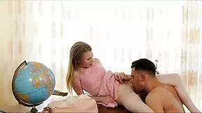 Blonde spends afternoon with step brother