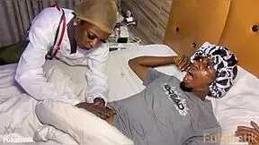 sweet ebony petite teen rides big black cock in homemade amateur video