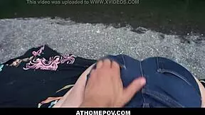 Hot young PURPLE HAIRed pierced TEEN VAL STEELE escapes LOCKDOWN with OUTDOOR FUCK POV