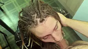 her leather jacket turned him on so hard that we nearly broke the table blowjob doggystyle missionary