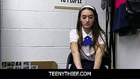 Petite Shoplifter Sera Ryder Gets Dildoed And Fucked By Dirty LP Officer In Teenythief Scene