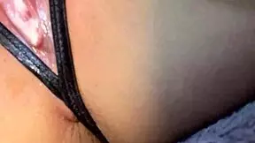 petite girl plays with dildo after cleaning