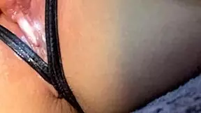 petite girl plays with dildo after cleaning