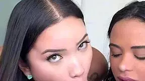 HOT ASIAN CALLS FRIEND FOR THREESOME WITH BLACK BOYFRIEND FOR FACIAL!