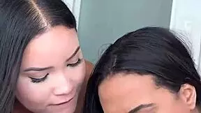 HOT ASIAN CALLS FRIEND FOR THREESOME WITH BLACK BOYFRIEND FOR FACIAL!
