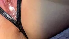 petite girl plays with dildo after cleaning