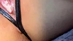 petite girl plays with dildo after cleaning