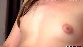 insatiable teen spreads her vagina for defloration and orgasm.