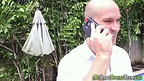 I gave the teen babysitter a facial after she sucked my big cock.